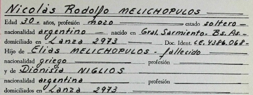 Nicolas Rodolfo MELICHOPULOS